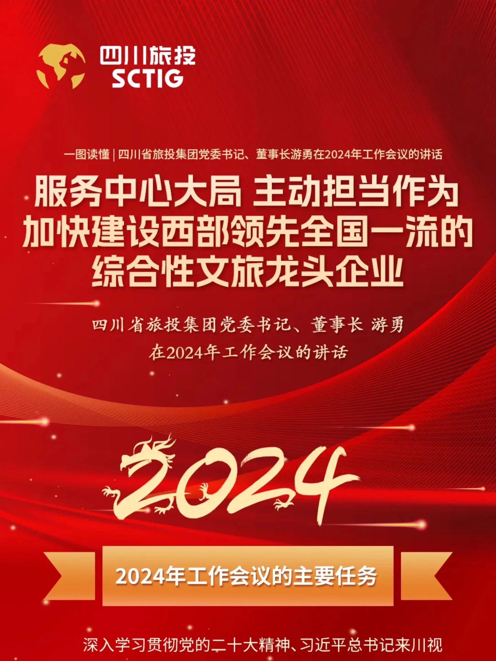四川省云顶国际集团党委书记、董事长游勇在2024年工作会议的讲话